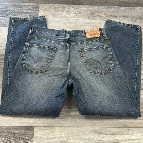 Vintage Y2k Levis 550 Red Tab‎ Womens 34x31 Blue Relaxed Tapered Denim Jeans - Picture 1 of 15